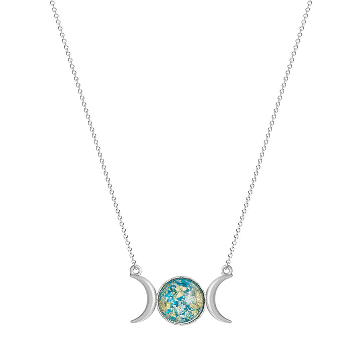 Triple Moon Goddess Necklace