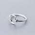 Sterling Silver Moon Star Ring